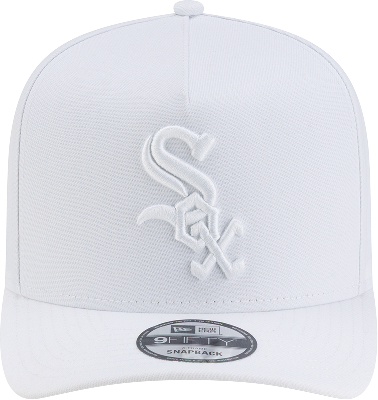 Chicago White Sox New Era White Team Logo A-Frame 9FIFTY Snapback Hat product image 2, provided for visual reference and