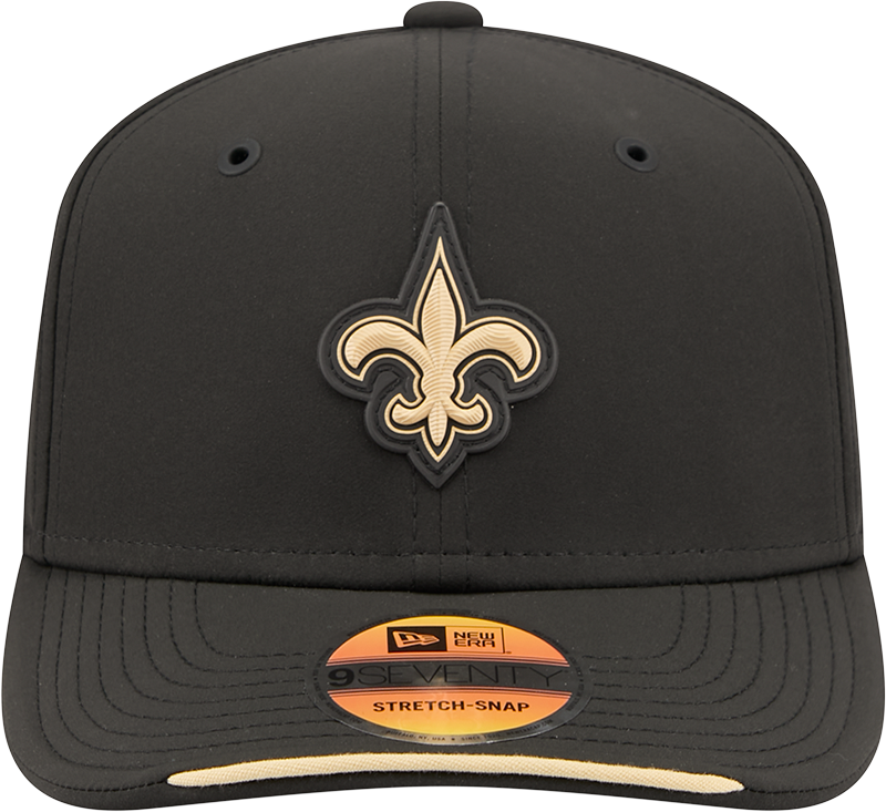 New Orleans Saints New Era 2026 NFL Sideline 9SEVENTY Black Adjustable Hat for Men product image 2, provided for visual