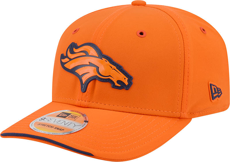 Denver Broncos New Era 2026 NFL Sideline 9SEVENTY Orange Adjustable Hat for Men product image 1, provided for visual