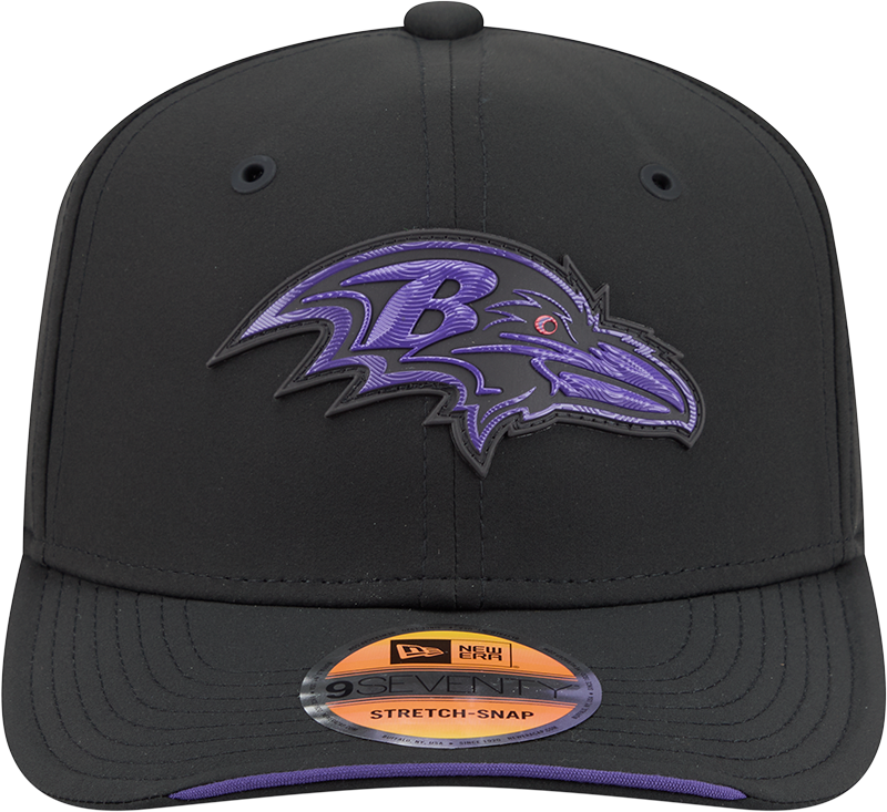 Baltimore Ravens New Era 2026 NFL Sideline 9SEVENTY Black Adjustable Hat for Men product image 2, provided for visual