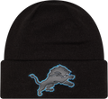 Detroit Lions Chrome 2026 Sideline Black New Era Knit Cuffed Knit product image 1, provided for visual reference and product
