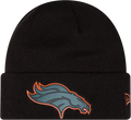 Denver Broncos Chrome 2026 Sideline Black New Era Knit Cuffed Knit product image 1, provided for visual reference and