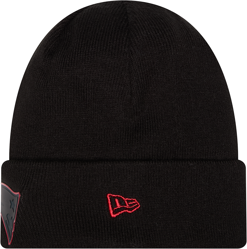 New England Patriots Chrome 2026 Sideline Black New Era Knit Cuffed Knit product image 2, provided for visual reference and