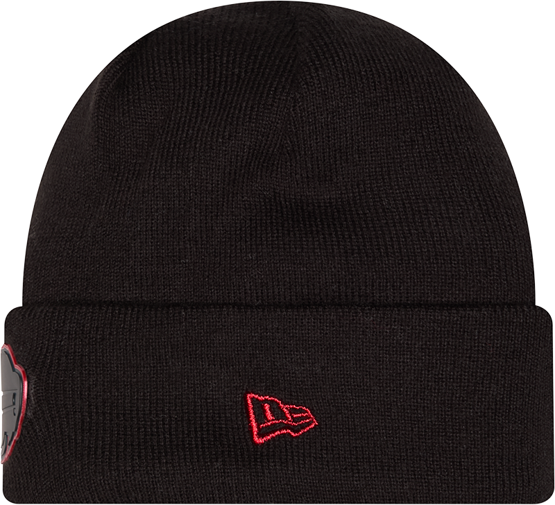 Buffalo Bills Chrome 2026 Sideline Black New Era Knit Cuffed Knit product image 2, provided for visual reference and product