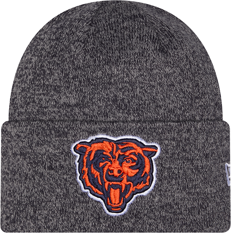 Chicago Bears Marled Navy New Era Knit Classic Cuffed Knit product image 1, provided for visual reference and product detail