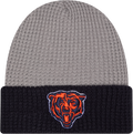 Chicago Bears Waffle Grey/Navy New Era Knit Classic Cuffed Knit product image 1, provided for visual reference and product