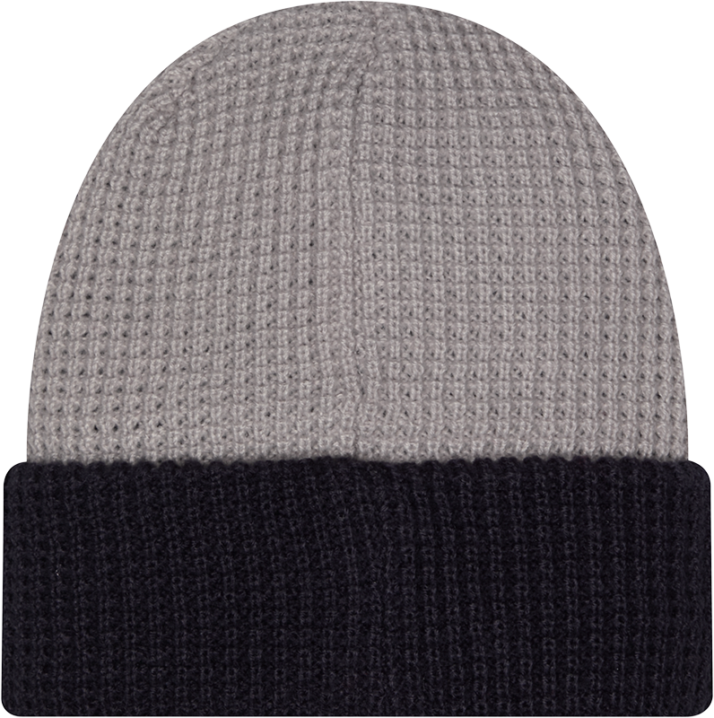 Chicago Bears Waffle Grey/Navy New Era Knit Classic Cuffed Knit product image 3, provided for visual reference and product