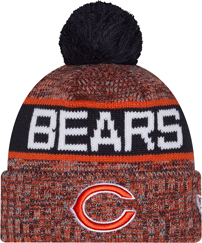 Chicago Bears Mens's Secondary 'C' Logo Multi Color Pom Knit product image 1, provided for visual reference and product