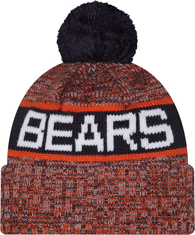 Chicago Bears Mens's Secondary 'C' Logo Multi Color Pom Knit product image 2, provided for visual reference and product