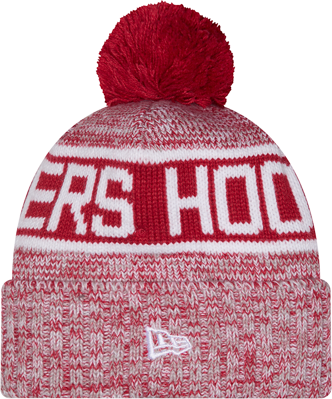 Indiana Hoosiers New Era Knit Hoosiers Classic Cuffed Knit Hat with Pom product image 2, provided for visual reference and