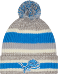 Detroit Lions New Era Knit Classic Cuffed Pom Knit product image 1, provided for visual reference and product detail review