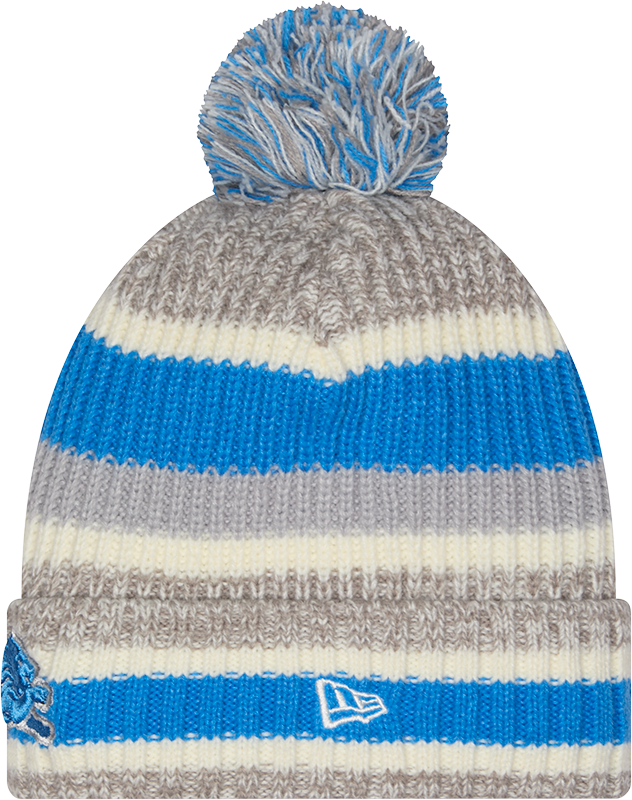 Detroit Lions New Era Knit Classic Cuffed Pom Knit product image 2, provided for visual reference and product detail review