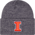 Illinois Fighting Illini New Era Marled Navy Cuffed Knit Hat product image 1, provided for visual reference and product