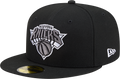 New York Knicks Black Basic New Era 59FIFTY Fitted Hat product image 1, provided for visual reference and product detail