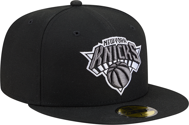 New York Knicks Black Basic New Era 59FIFTY Fitted Hat product image 3, provided for visual reference and product detail