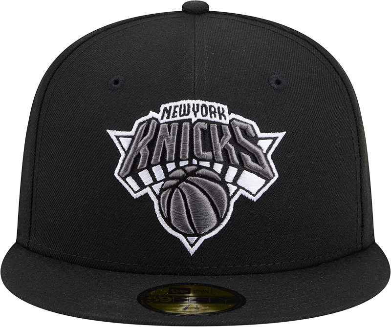 New York Knicks Black Basic New Era 59FIFTY Fitted Hat product image 2, provided for visual reference and product detail