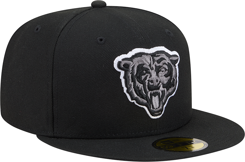 New Era Black/White Chicago Bears Graphite Logo 59FIFTY Fitted Hat for Men product image 3, provided for visual reference