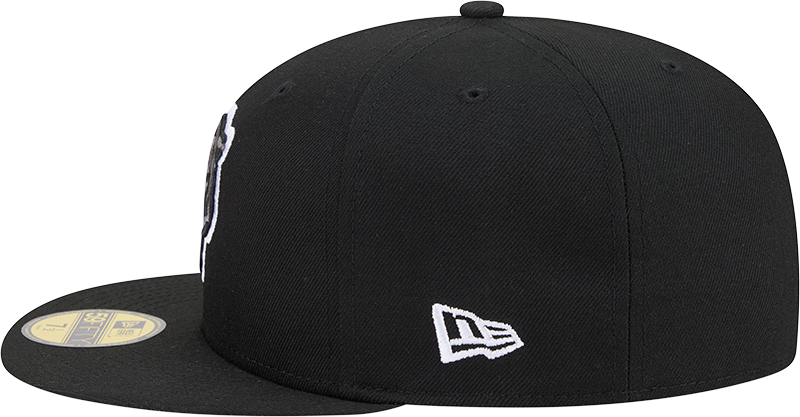 New Era Black/White Chicago Bears Graphite Logo 59FIFTY Fitted Hat for Men product image 5, provided for visual reference
