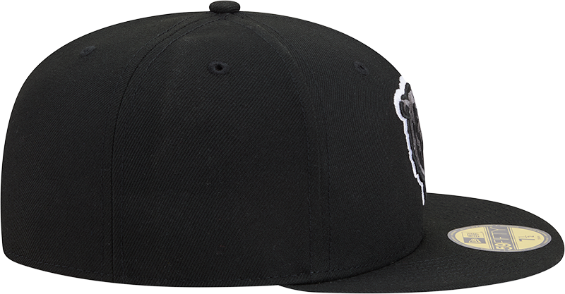 New Era Black/White Chicago Bears Graphite Logo 59FIFTY Fitted Hat for Men product image 6, provided for visual reference