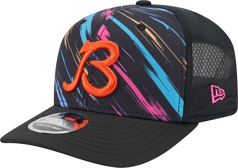 Chicago Bears New Era Black 2026 NFL Crucial Catch "B" Logo 9SEVENTY Adjustable Hat for Men product image 3, provided for