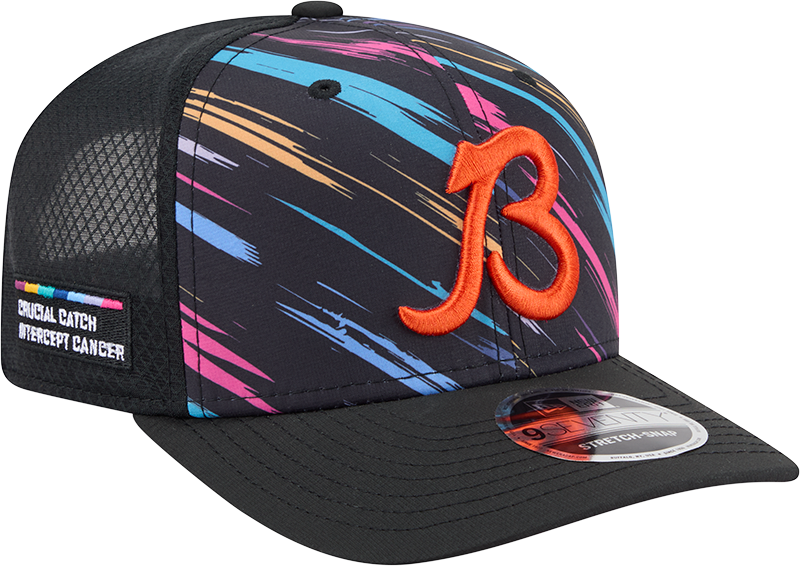 Chicago Bears New Era Black 2026 NFL Crucial Catch "B" Logo 9SEVENTY Adjustable Hat for Men product image 1, provided for