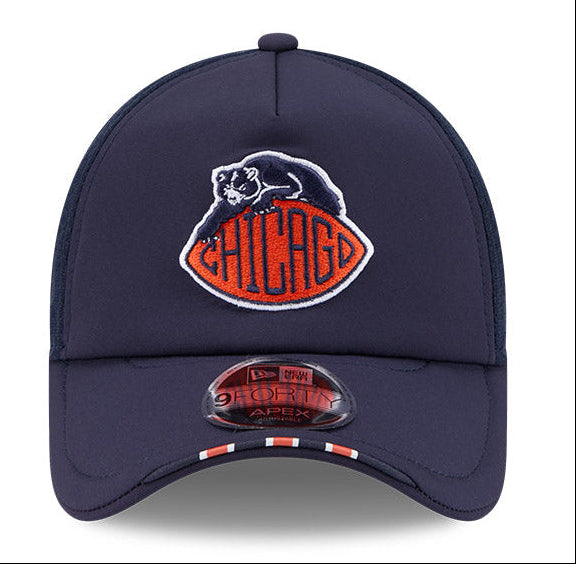 Chicago Bears New Era Navy 2026 Rivalry Apex 9FORTY Adjustable Trucker Hat for Men product image 2, provided for visual