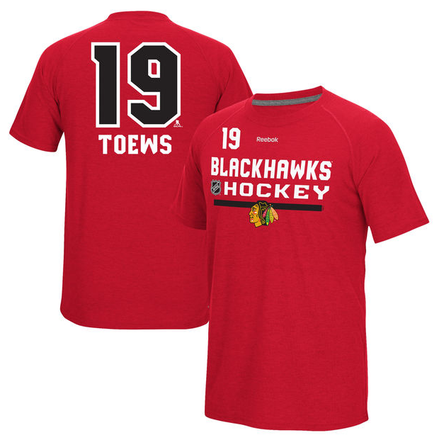 Chicago Blackhawks Jonathan Toews Red Freeze Speedwick Name & Number T-Shirt for Men product image 1, provided for visual