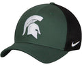 Michigan State Spartans Nike AeroBill Classic 99 Mesh Back Flex Hat - Green/Black product image 1, provided for visual