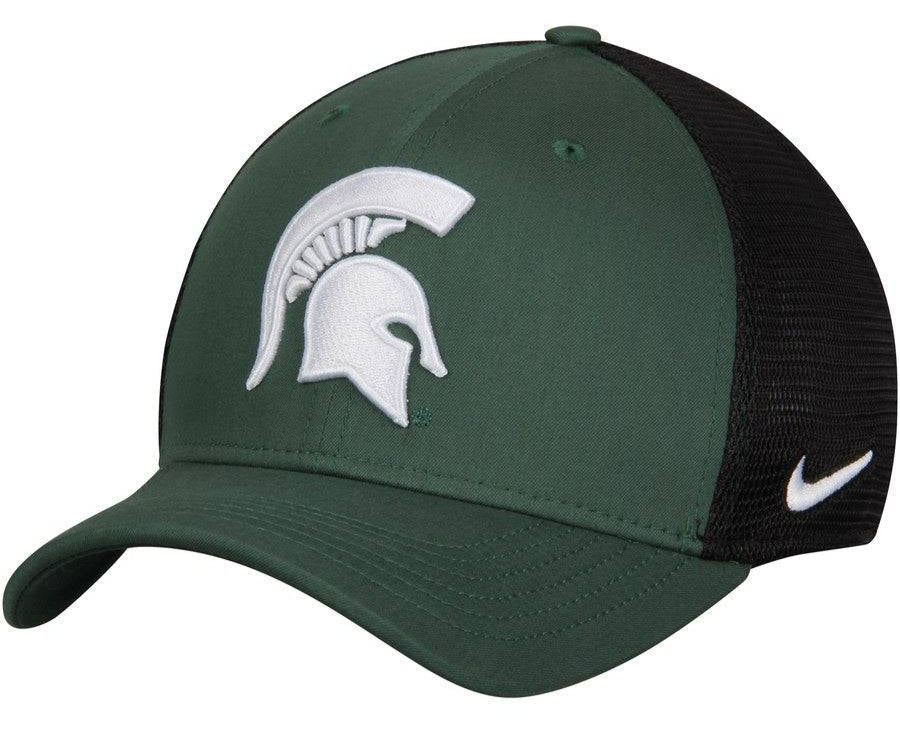 Michigan State Spartans Nike AeroBill Classic 99 Mesh Back Flex Hat - Green/Black product image 1, provided for visual