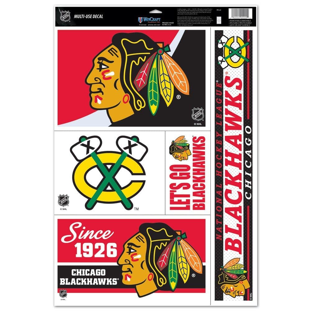 NHL Chicago Blackhawks Ultra Decal 11" x 17 Sheet product image 1, provided for visual reference and product detail review
