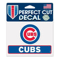 MLB Chicago Cubs Logo And Name Perfect Cut Decal product image 1, provided for visual reference and product detail review