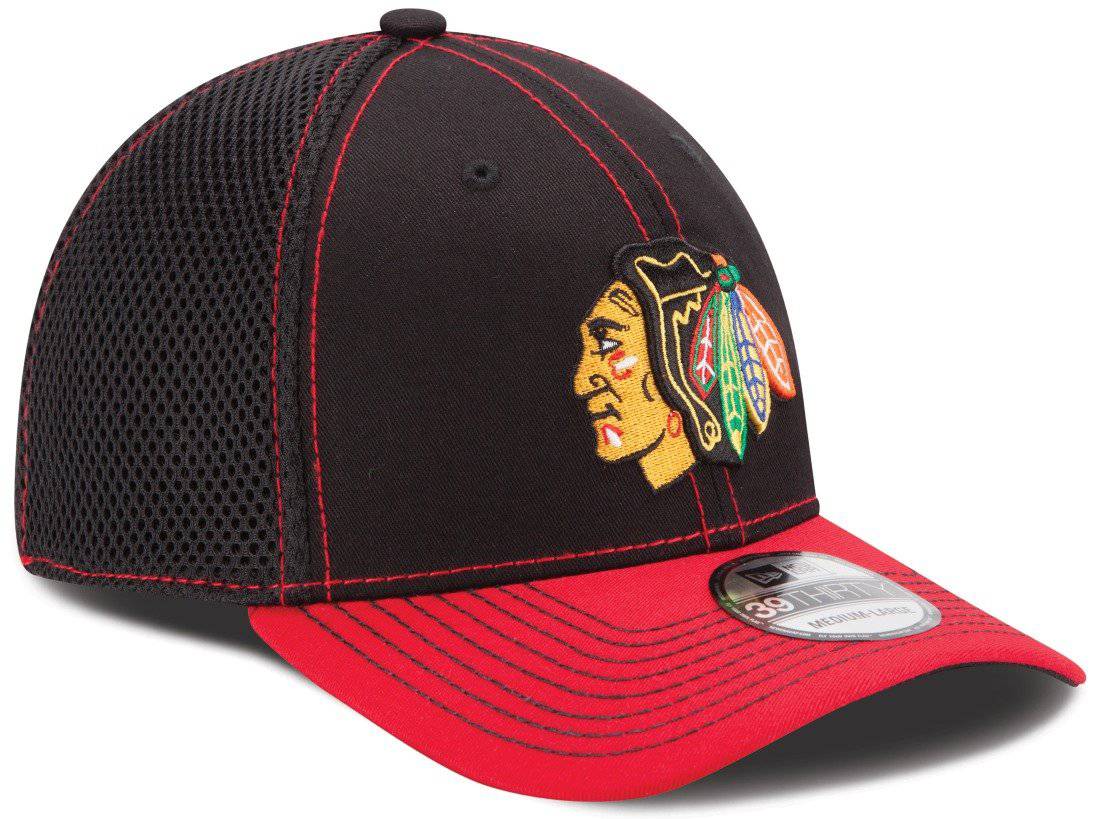 Chicago Blackhawks New Era NHL 39THIRTY Neo Fitted Hat - 2 Tone product image 3, provided for visual reference and product