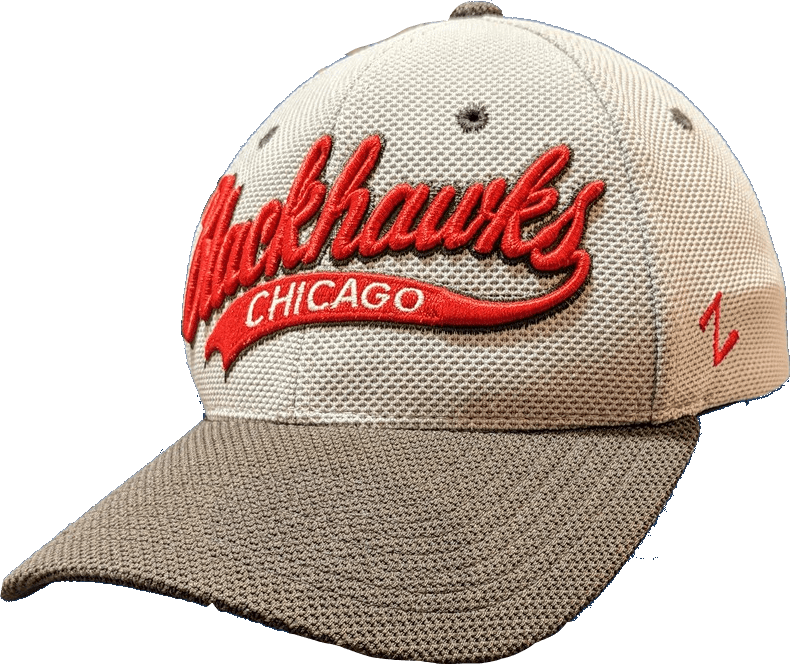 Zephyr NHL Chicago Blackhawks Swoop AG Flex Fit Cap product image 1, provided for visual reference and product detail review