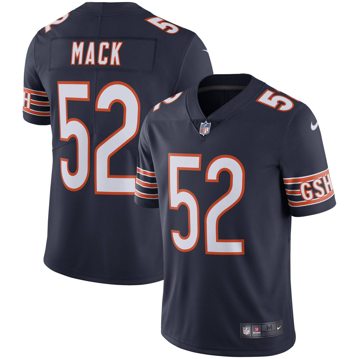 Chicago Bears Khalil Mack Nike Navy Vapor Limited Jersey for Men product image 1, provided for visual reference and product