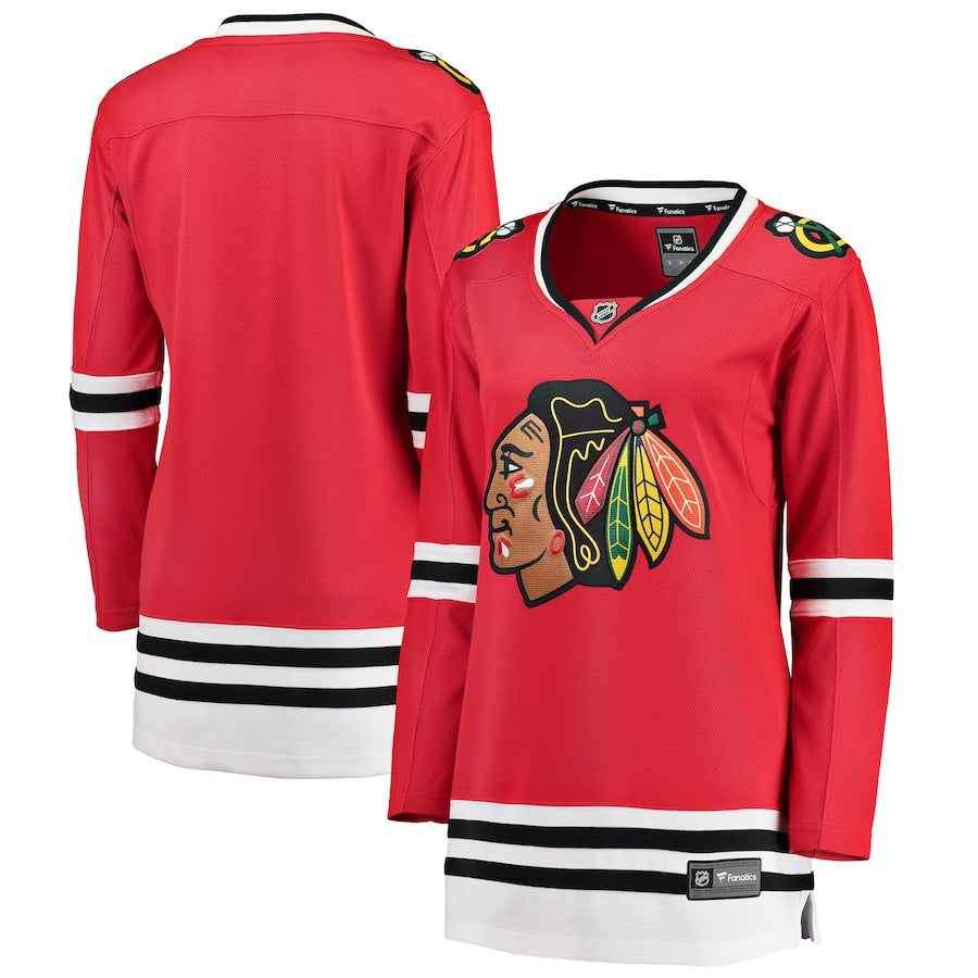 Chicago Blackhawks Fanatics Branded Red Breakaway Home Jersey for Women product image 1, provided for visual reference and