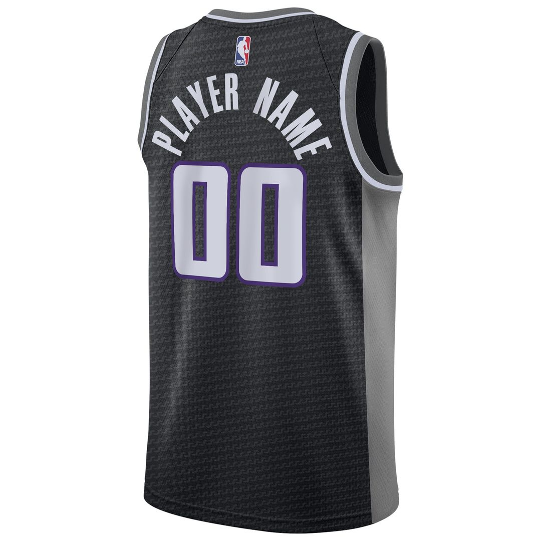 Sacramento Kings Nike Swingman Custom Jersey Black product image 3