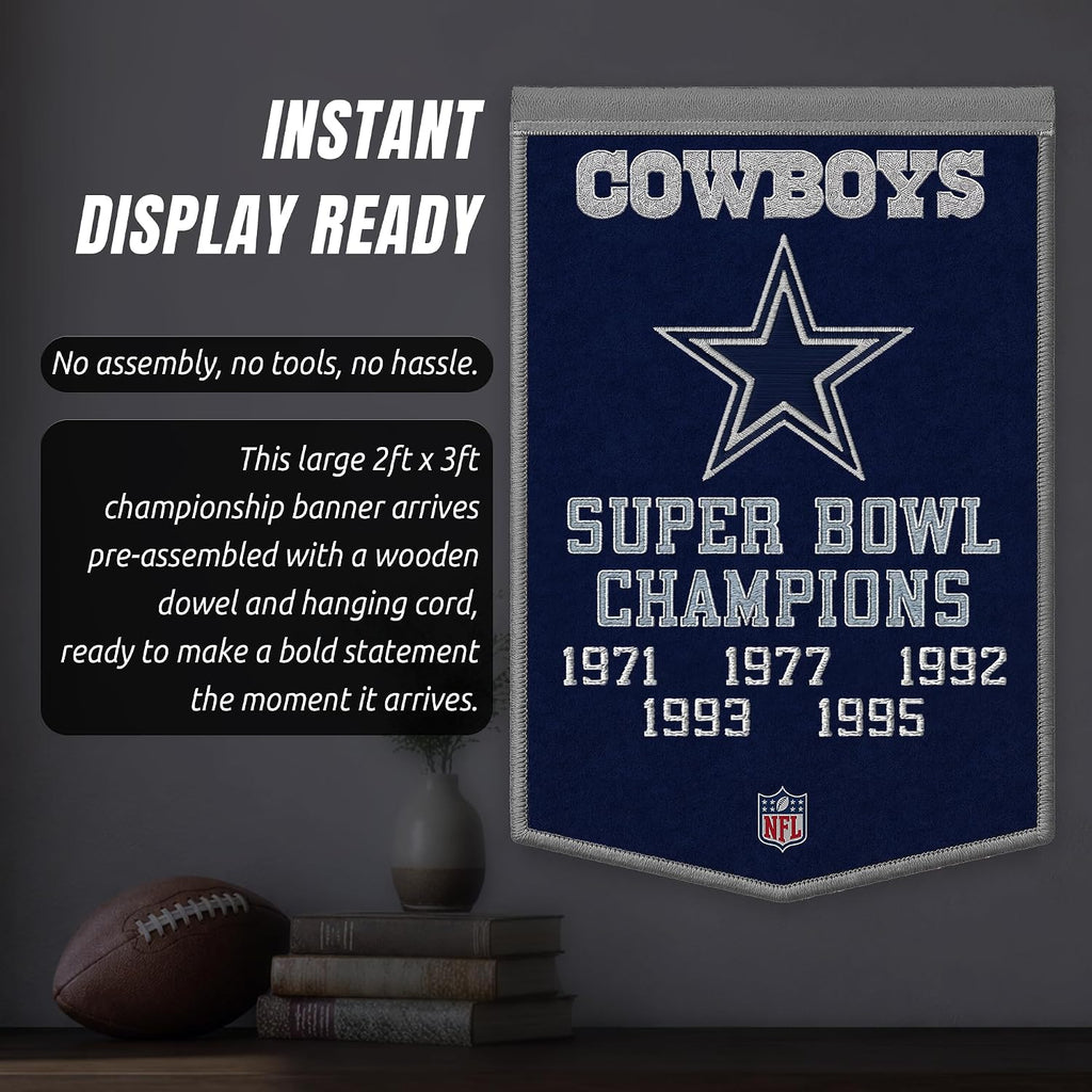 NFL Dallas Cowboys Dynasty Banner 24" by 36" product image 4, provided for visual reference and product detail review