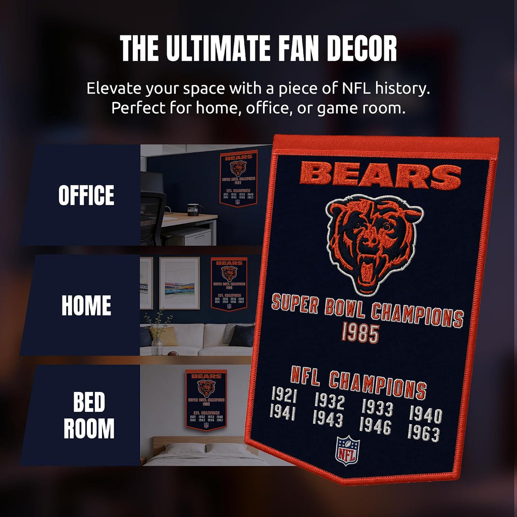 NFL Chicago Bears Dynasty Banner 24" by 36" product image 4, provided for visual reference and product detail review