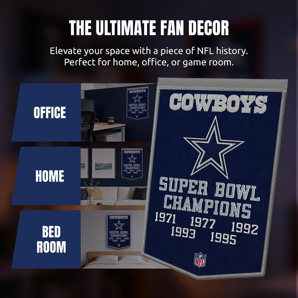 NFL Dallas Cowboys Dynasty Banner 24" by 36" product image 6, provided for visual reference and product detail review