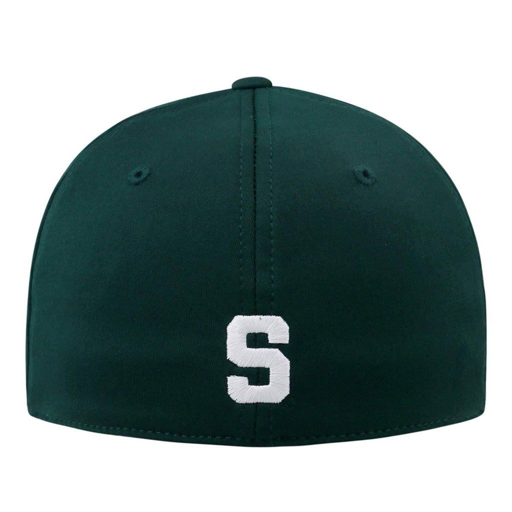 Michigan State Spartans NCAA TOW "Rails" Green One Fit Stretch Fit Performance Mesh Hat product image 2, provided for visual