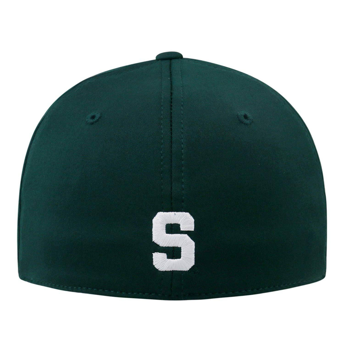 Michigan State Spartans NCAA TOW "Rails" Green One Fit Stretch Fit Performance Mesh Hat product image 2, provided for visual