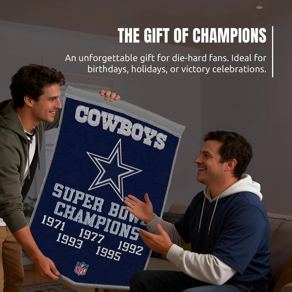 NFL Dallas Cowboys Dynasty Banner 24" by 36" product image 3, provided for visual reference and product detail review