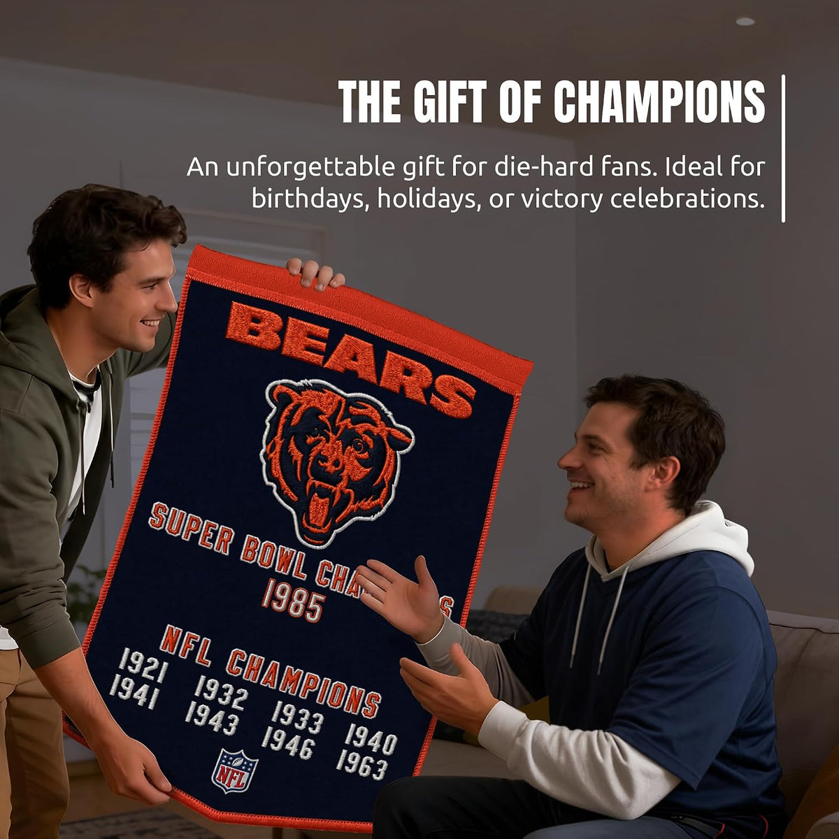 NFL Chicago Bears Dynasty Banner 24" by 36" product image 2, provided for visual reference and product detail review