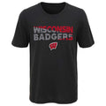 Genuine Stuff Wisconsin Badgers Youth Ultra Soft Team Endurance T-Shirt product image 1, provided for visual reference and