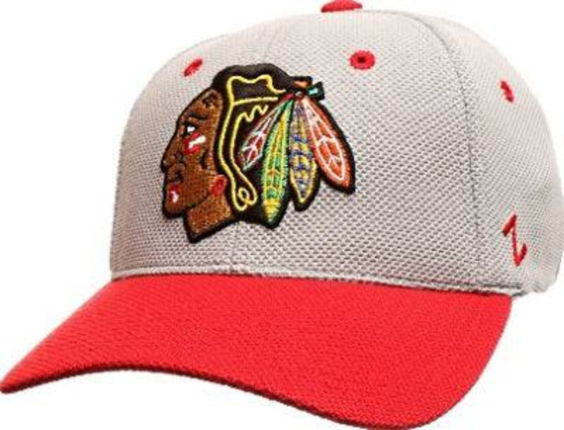 Zephyr NHL Chicago Blackhawks Athlete Flex Fit Cap product image 1, provided for visual reference and product detail review