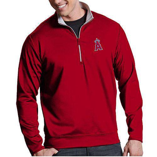 Antigua Men MLB Los Angeles Angels Leader Red Quarter-Zip Pullover product image 2, provided for visual reference and