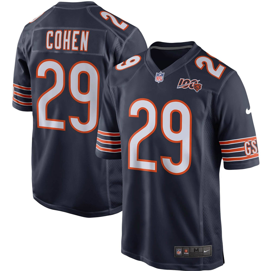 Chicago Bears Tarik Cohen Nike Navy 100th Season Game Jersey for Men product image 1, provided for visual reference and