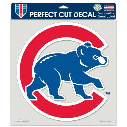 Chicago Cubs Walking Bear Color 8 x 8 Perfect Cut Decal product image 1, provided for visual reference and product detail