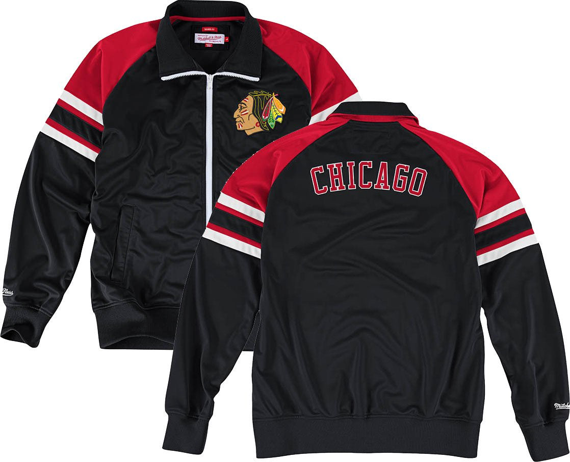 Chicago Blackhawks Trade Deadline Track Jacket by Mitchell & Ness for Men product image 1, provided for visual reference and