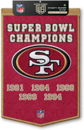 NFL San Francisco 49ers Dynasty Banner 24" by 36" product image 1, provided for visual reference and product detail review